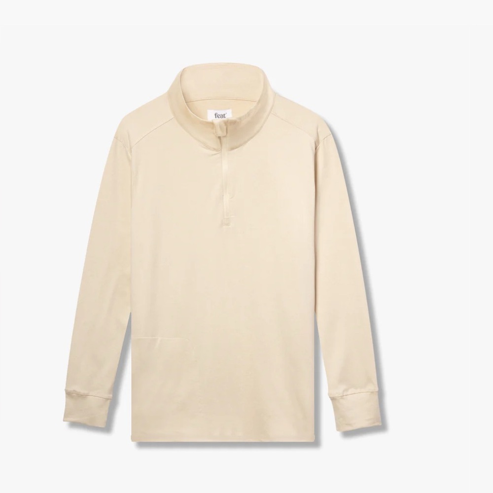 Feat Beige Quarter-Zip Pullover